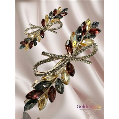 Заколка автомат для волос с кристаллами «Блеск элегантности» ЭЛЗ13/02