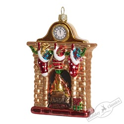 Камин "С Рождеством!" (стекло) 9х3,5х12,5 см