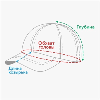 Кепка MINAKU с надписями, чёрная, размер 58, хлопок 100%