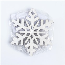 Ёлочная игрушка новогодняя «Снежинка», хдф, 6.9×7.6 см