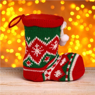 Конфетница «Сапожок», с бомбошками, вместимость 180 г, МИКС