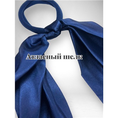 Резинка для волос объемная с лентами Р20 цвет синий