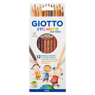Карандаши 12цв оттенки кожи дерев Giotto Stilnovo Skintones 257400/12/Италия Подробнее