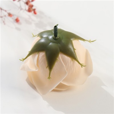 Мыльные лепестки для ванны «Бутон королевской розы. Молочный», подарочный, 7×7×6 см