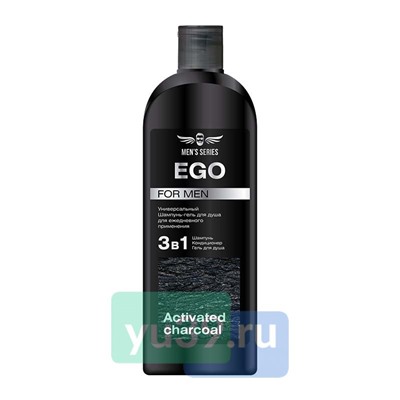 Шампунь-гель "Tolk EGO" черный уголь, мужской, 430гр,