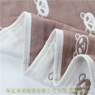 Zhiyang multi-layer gauze pillow towel jacquard factory price direct sale breathable sweat-absorbing soft anti-mites pure cotton jacquard technology