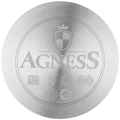 ТУРКА AGNESS "MIDNIGHT" С ИНДУКЦИОННЫМ ДНОМ, НЕРЖ. СТАЛЬ 18/8, 600 МЛ, 9Х9.5 СМ