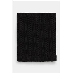 Komin męski z warkoczowym splotem  kolor czarny