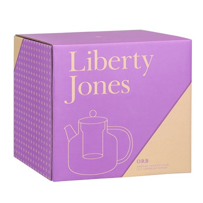 Чайник заварочный Orb, 1,2 л, синий/янтарный