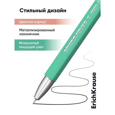 Ручка гелевая ErichKrause G-Reed Stick Pastel Bloom, 0.38 мм, синяя