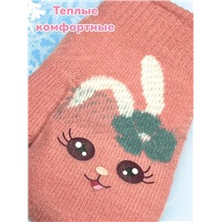 Варежки теплые для девочек Арт 2023/4 модель 5