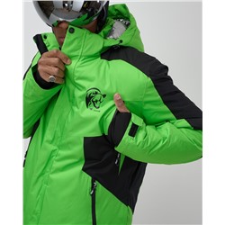 Горнолыжный костюм мужской зимний зеленого цвета 02381Z