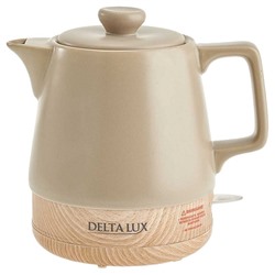 Чайник DELTA LUX DE-1013 фарфор 1200Вт обьем 1,0л Бежевый (6)