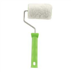 Валик с натуральным мехом, с ручкой, 100 мм, ворс 12 мм, D 48 мм, D ручки 6 мм, Сибртех