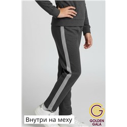 Брюки для девочек теплые на меху (цвет серый)