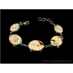 Браслет яшма уральская, 18,5см.