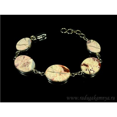 Браслет яшма уральская, 18,5см.