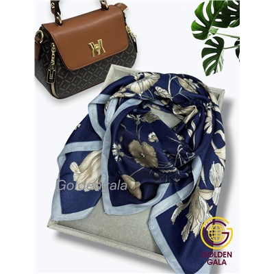 Платок утепленный "Византия" Арт 2026/5 (фон синий)