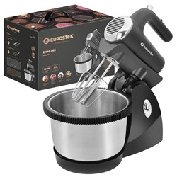 Миксер Eurostek EHM-365 350 Вт 5 скоростей вращающаяся чаша 2.5л цвет Черный
