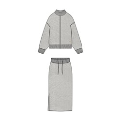 Комплект женский: джемпер, юбка