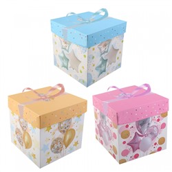 Коробка подарочная Party 15*15*15 ассорти 3 вида КОКОС 216629/12/Китай