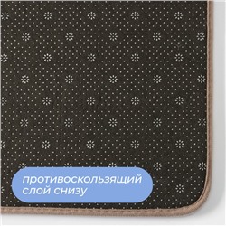 Коврик для ванной и туалета SAVANNA «Стоун», 40×60 см, бежевый