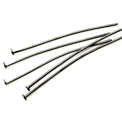 Пины-штифты 40*0,8мм цв.черный никель, упаковка 25пар