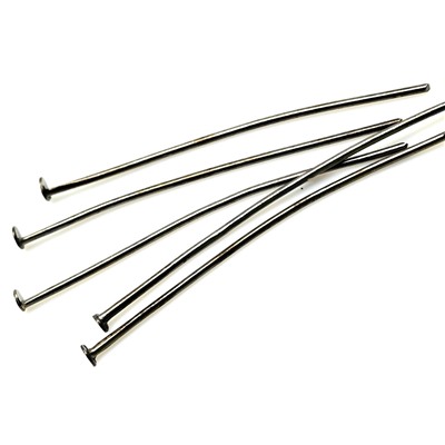 Пины-штифты 40*0,8мм цв.черный никель, упаковка 25пар