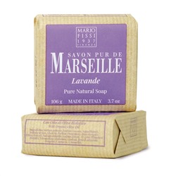 Марсельское мыло натуральное с оливковым маслом и Лавандой Pure Natural Marseille Soap Lavande, Mario Fissi 1937, 106 г
