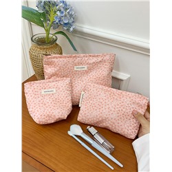 Fresh capacious cosmetic bag for traveling, organizer bag, handheld small clutch bag