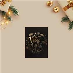 Открытка-мини новогодняя Happy New Year, 8 х 6 см