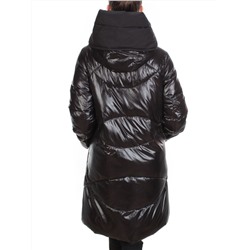 2235 BLACK Пальто женское зимнее AKIDSEFRS (200 гр. холлофайбера)