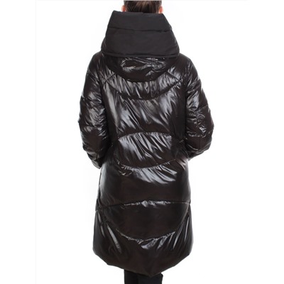 2235 BLACK Пальто женское зимнее AKIDSEFRS (200 гр. холлофайбера)