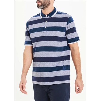 Lincoln Short Sleeve Stripe Polo Shirt
