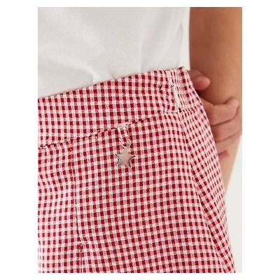 Girls’ Easy to Iron Gingham School Skirt (2-14 Yrs)