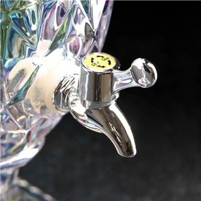 Диспенсер для напитков «Сияние», 3 л, 17×48 см, стекло, перламутровый