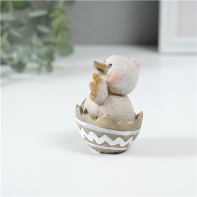 Фигурка полистоун «Цыплёнок в скорлупке», 5×4.5×6.5 см