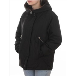8008 BLACK Куртка демисезонная женская (100 гр. холлофайбер)