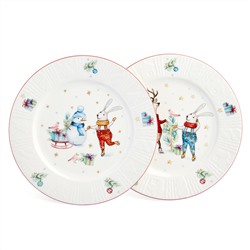НАБОР ТАРЕЛОК ЗАКУСОЧНЫХ LEFARD "WINTER STORY" 2 ШТ. 20 СМ (КОР=18НАБ.)