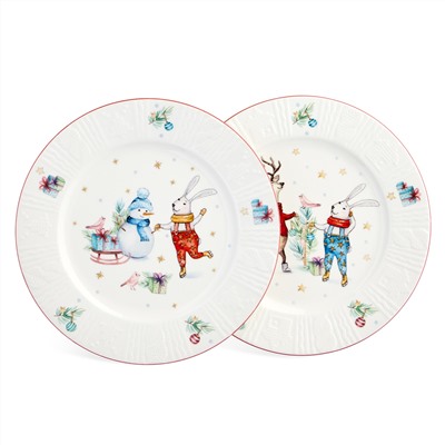 НАБОР ТАРЕЛОК ЗАКУСОЧНЫХ LEFARD "WINTER STORY" 2 ШТ. 20 СМ (КОР=18НАБ.)