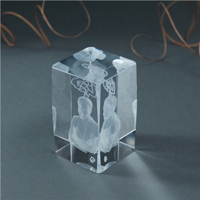 Фигурка стекло прямоугольник «Мыслитель», 5×5×8 см