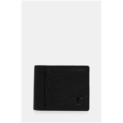 Portfel skórzany męski z fakturą  kolor czarny