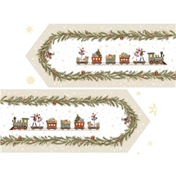 ДОРОЖКА НА СТОЛ "ЩЕЛКУНЧИК", 45Х300СМ, БЕЖЕВЫЙ, 100% ХЛОПОК,ТВИЛ