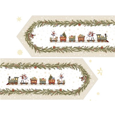 ДОРОЖКА НА СТОЛ "ЩЕЛКУНЧИК", 45Х300СМ, БЕЖЕВЫЙ, 100% ХЛОПОК,ТВИЛ