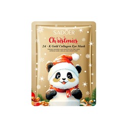 Гидрогелевые патчи для век с 24К золотом SADOER, 7.5 гр (Новогодняя серия)