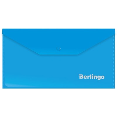 Папка-конверт на кнопке Berlingo, С6, 180мкм, синяя