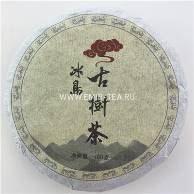 Пуэр  " Древнее дерево "  блин 100 гр.-358 (код 1977)