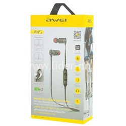 Наушники MP3/MP4 AWEI (AK5) Bluetooth вакуумные черная