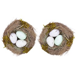 GAEM Набор из 2-х изделий декоративных "Гнездо пасхальное" (11*6), L24 W12 H4,5 см
