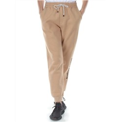 M053 BEIGE Брюки спортивные утепленные женские (85% хлопок, 10% полиэстер, 5% спандекс)